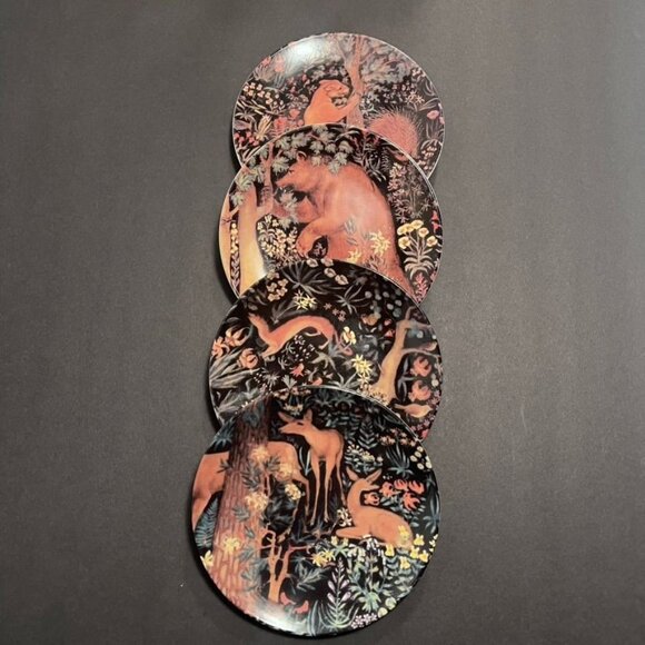 Ahwahnee Hotel Mural Room Woodland Creature Dessert Plate Collection Yosemite - Picture 2 of 10